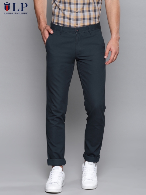 

Louis Philippe Sport Men Navy Steven Slim Fit Solid Chinos, Navy blue