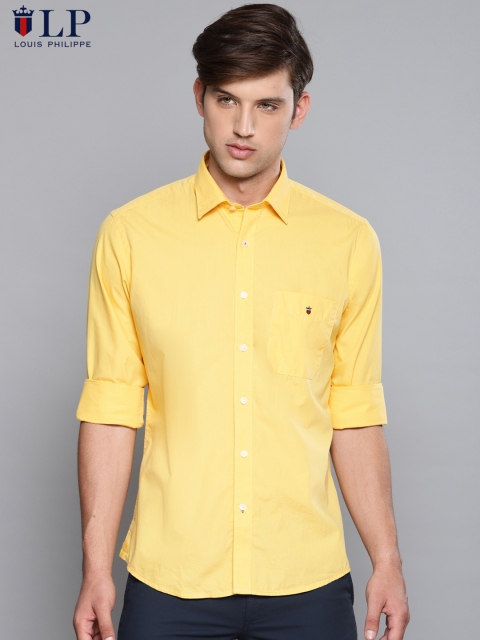 

Louis Philippe Sport Men Yellow Slim Fit Solid Casual Shirt