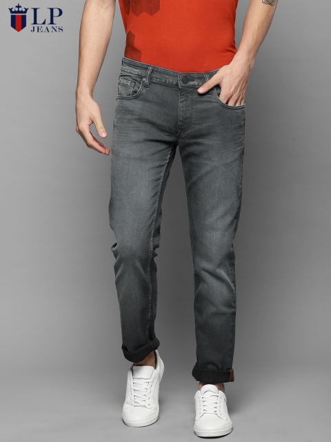 

Louis Philippe Jeans Men Grey Matt Slim Fit Low-Rise Clean Look Stretchable Jeans