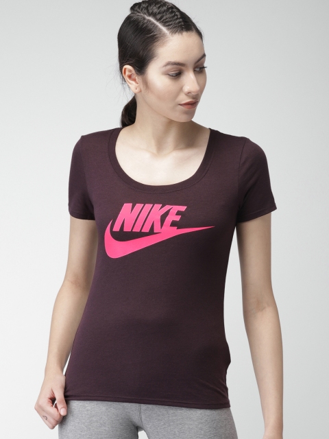 

Nike Women Burgundy AS W NSW TBL SCP FTRA LOGO Tshirt