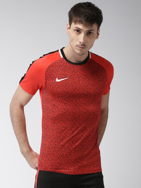 

Nike Men Red & Black Printed Dry Academy DRI-FIT T-shirt