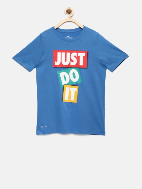 

Nike Boys Blue Solid Round Neck T-shirt