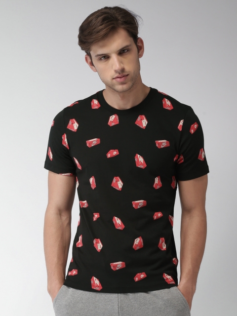 

Nike Men Black & Red Printed NSW CLTR FTWR 2 T-Shirt