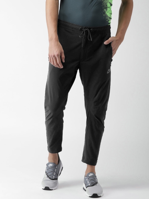

Nike Men Black AS M NSW STREET Solid Cropped Track Pants