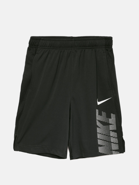 

Nike Boys Dri-Fit Grey Solid Regular Fit Sports Shorts