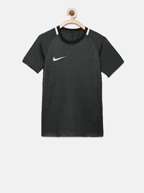 

Nike Boys Grey & Black Printed Round Neck T-shirt