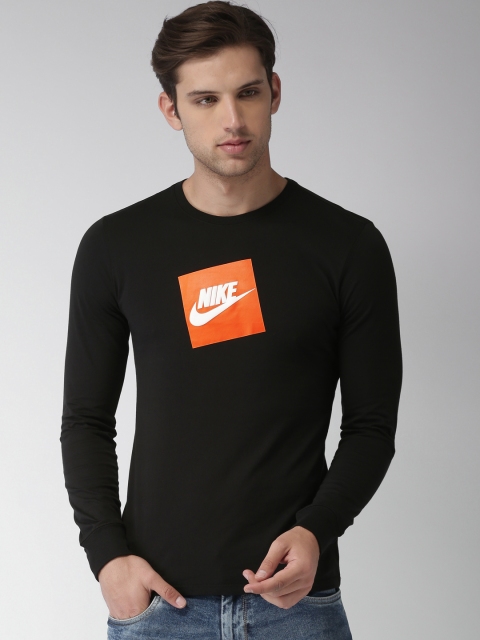 

Nike Men Black Printed Round Neck FUTURA BOX HBR T-shirt