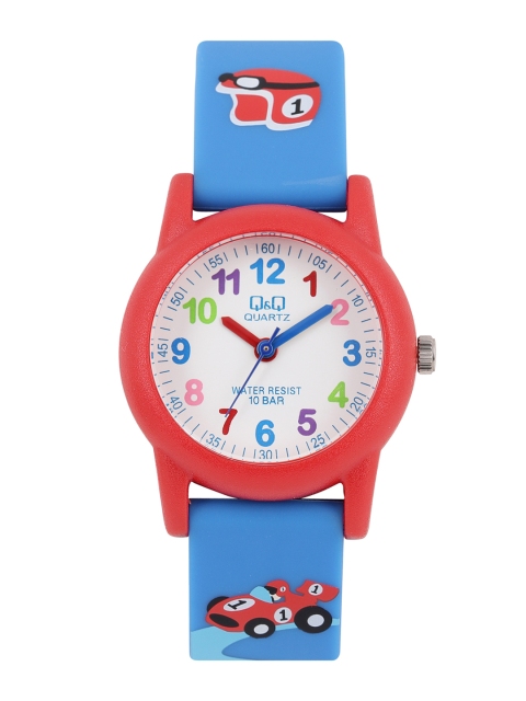 

Q&Q Kids White & Red Analogue Watch VR99J004Y