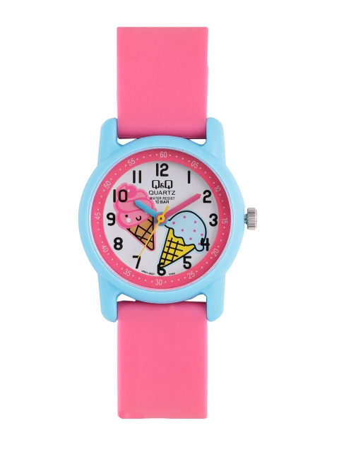 

Q&Q Kids White & Pink Analogue Watch VR41J007Y