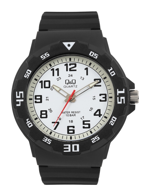 

Q&Q Unisex White & Black Analogue Watch VR18J003Y