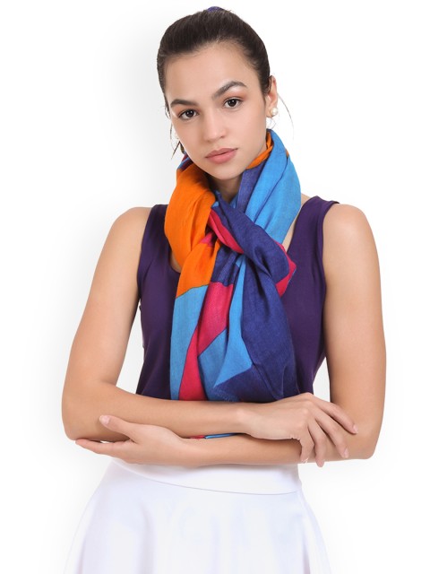 

SHINGORA Women Blue Printed Stole