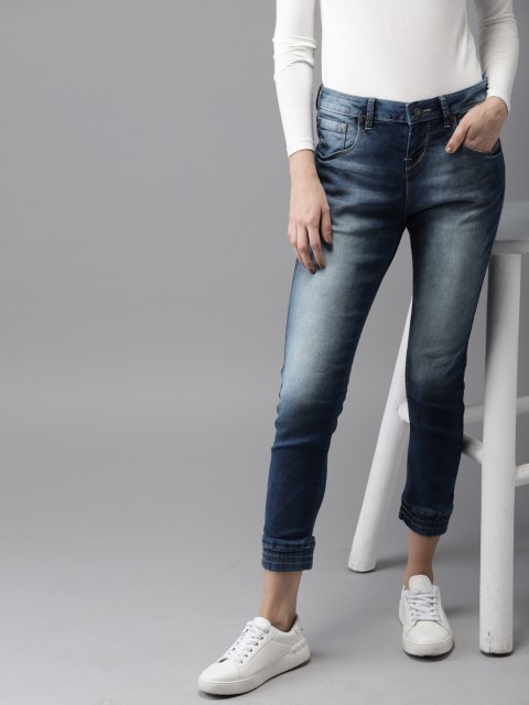 

Moda Rapido Women Blue Jogger Mid-Rise Clean Look Stretchable Jeans