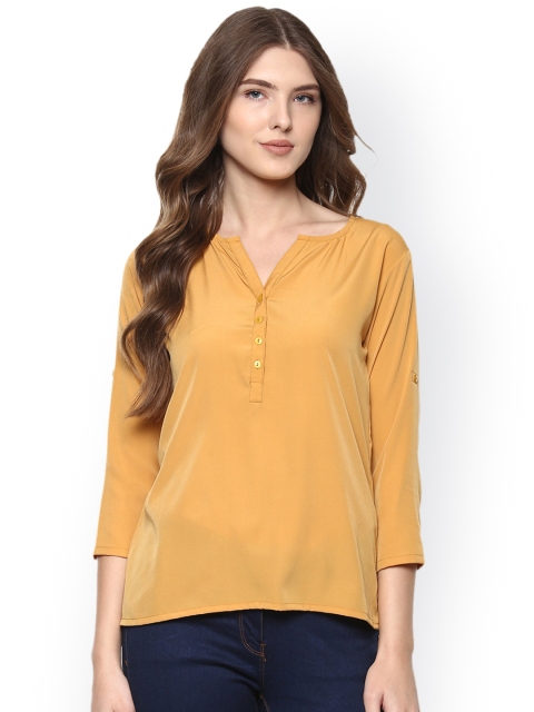 

Hapuka Women Mustard Solid Top