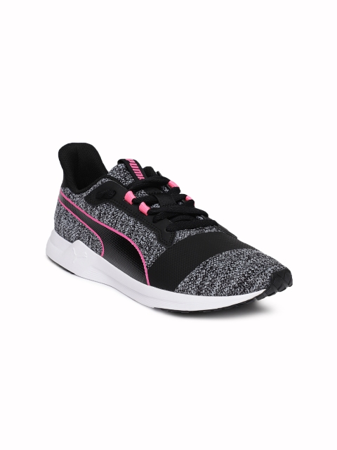 

Puma Women Black & Pink Flex XT Actv Knit Training Shoes