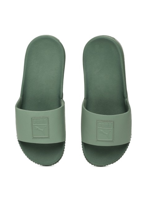 

Puma Women Green Solid Sliders