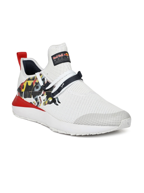 

Puma Men White & Red Printed RBR Evo Cat II Bulls Sneakers