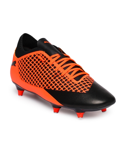 

Puma Black & Orange Future 2.4 Soft Ground Football Shoes