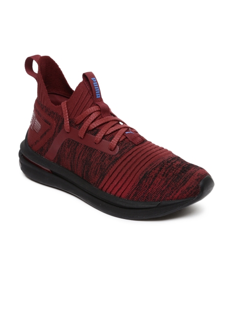 

Puma Men Maroon & Black IGNITE Limitless SR evoKNIT Running Shoes