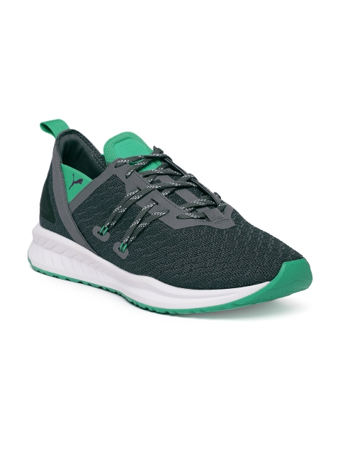 

Puma Men Grey & Green IGNITE Ronin Running Shoes