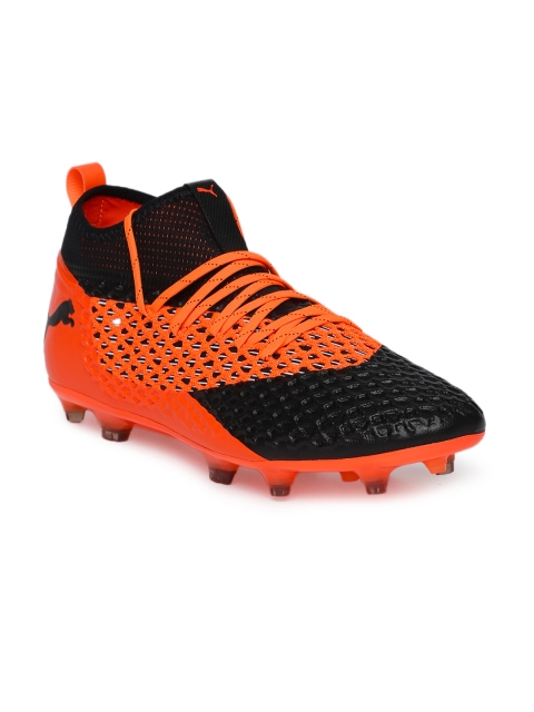 

Puma Men Orange & Black FUTURE 2.2 NETFIT FG/AG Football Shoes