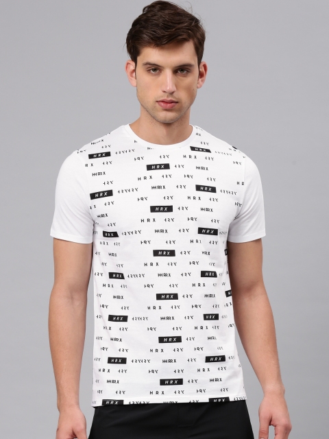 

HRX by Hrithik Roshan Men White Printed Athleisure T-shirt