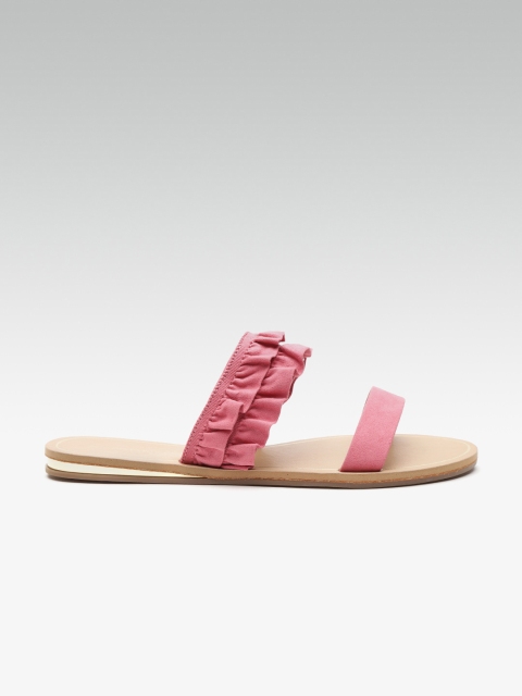 

DOROTHY PERKINS Women Pink Solid Open Toe Flats