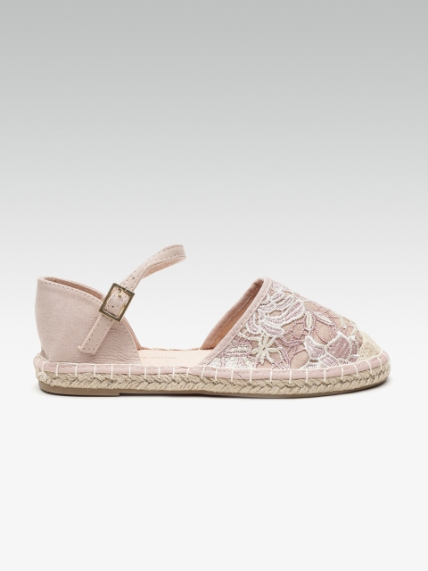 

DOROTHY PERKINS Women Dusty Pink Embroidered Espadrille Flats