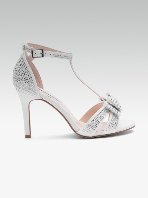 

DOROTHY PERKINS Women White Embellished Heels