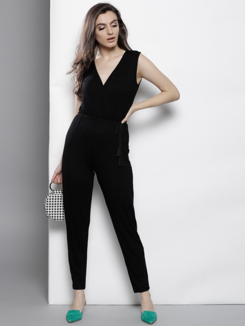 

DOROTHY PERKINS Black Solid Basic Jumpsuit