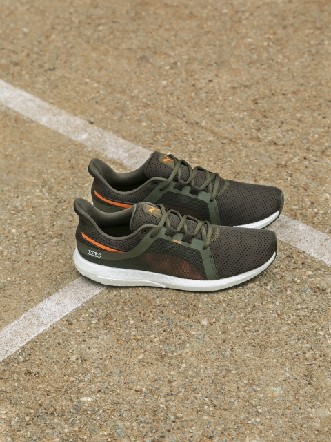 

Puma Men Olive Green Mega NRGY Turbo 2 Running Shoes