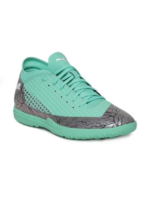 

Puma Men Green & Grey FUTURE 2.4 Team Training Football Shoes