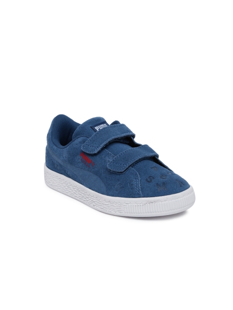 

Puma Kids Blue JL Suede AOP V PS Sneakers