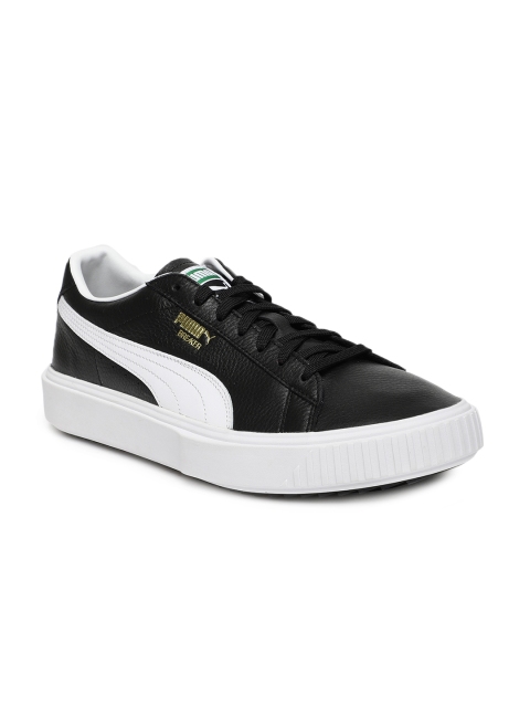 

Puma Men Black Breaker Leather Sneakers