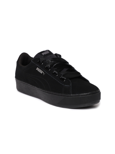 

Puma Women Black Vikky Platform Ribbon S Sneakers