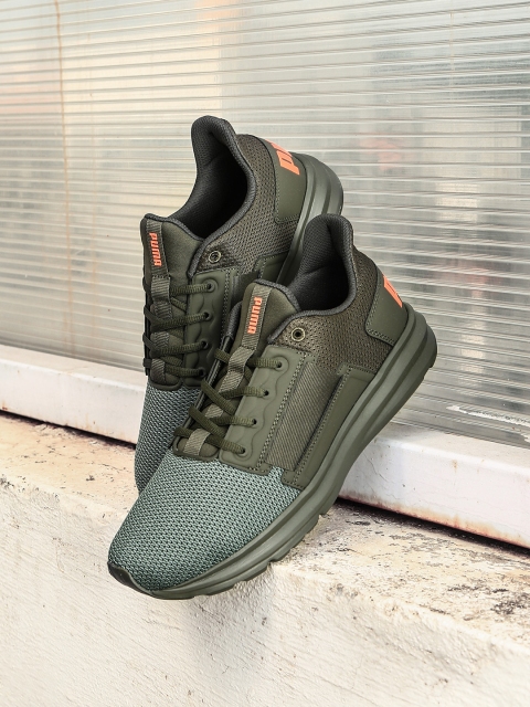 

Puma Men Olive Green Enzo Street Running Shoes