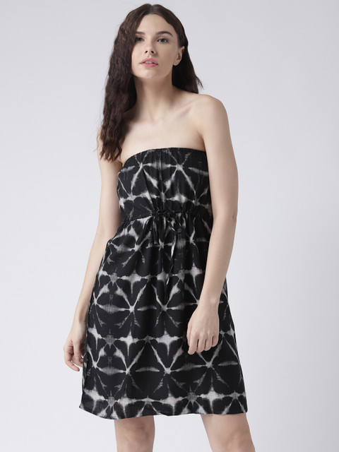 

pinwheel Women Navy Blue Printed Fit and Flare Dress