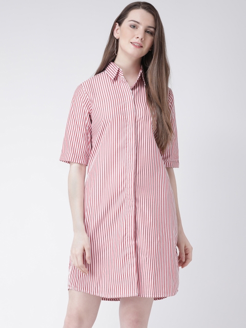 

pinwheel Women Red Striped Shirt Dress