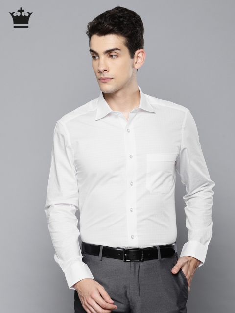 

Louis Philippe Men White Regular Fit Self Design Formal Shirt