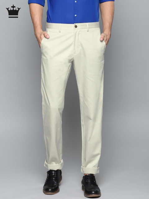

Louis Philippe Men Beige Regular Fit Solid Chinos
