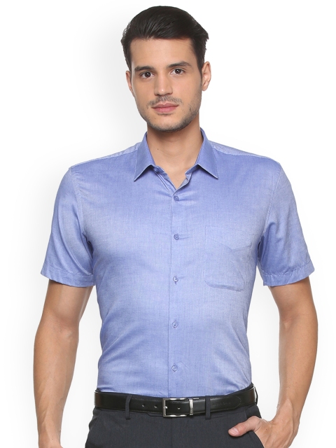 

Peter England Men Blue Nuvo Regular Fit Solid Formal Shirt