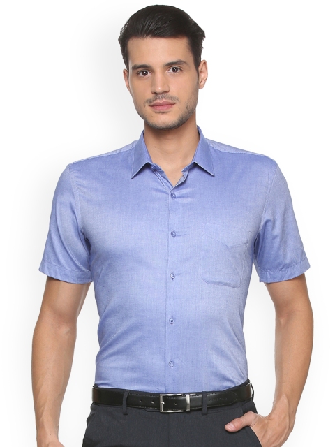 

Peter England Men Blue Nuvo Regular Fit Solid Formal Shirt