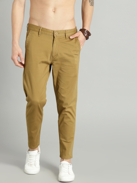 

Roadster Men Khaki Regular Fit Solid Chinos