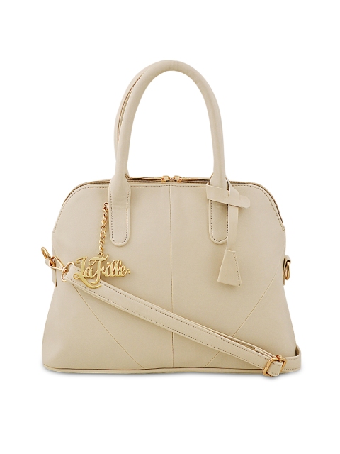 

LaFille Cream-Coloured Solid Handheld Bag