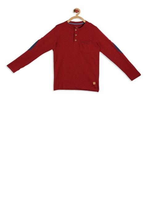 

Allen Solly Junior Boys Maroon Solid T-shirt