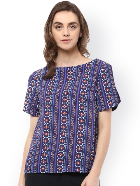 

Allen Solly Woman Women Blue Printed Top