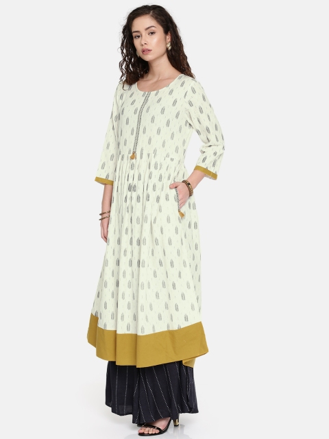 

Melange by Lifestyle Women Off-White Printed A-Line Kurta