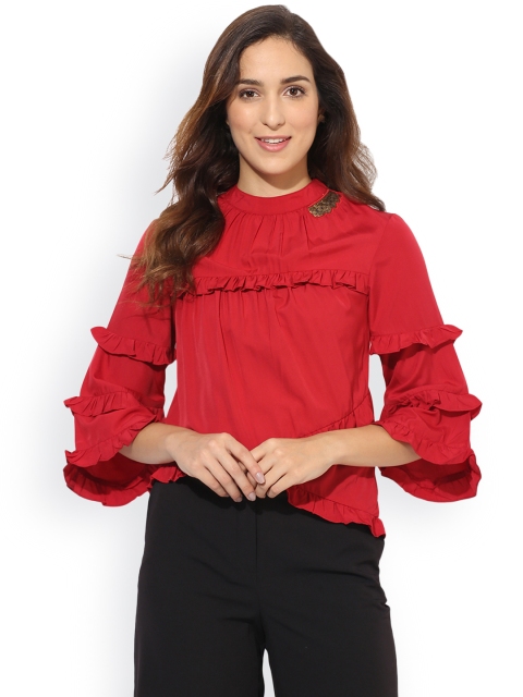 

Heather Hues Women Red Solid Top