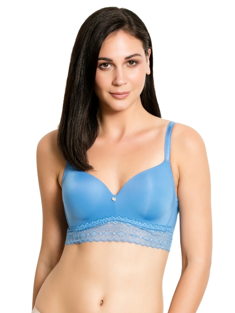 

Zivame Blue Lightly Padded Non-wired T-shirt Bra