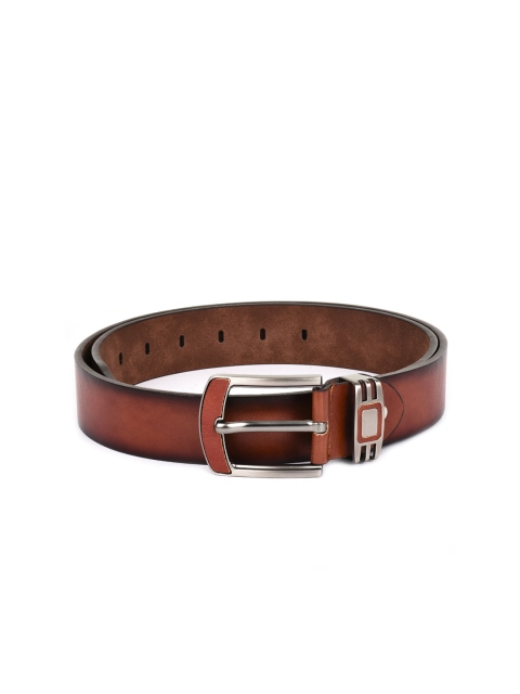 

BuckleUp Men Tan Solid Leather Belt