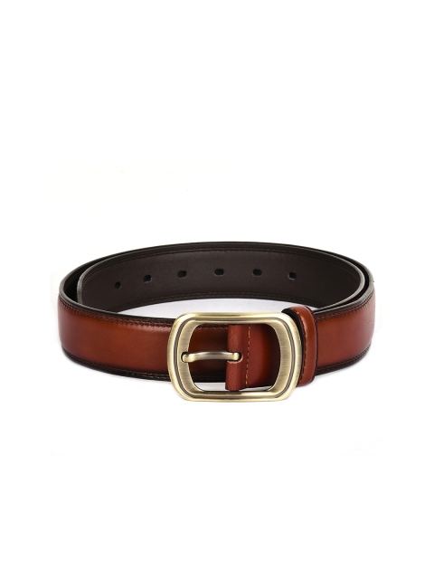 

BuckleUp Men Tan & Tan Solid Belt